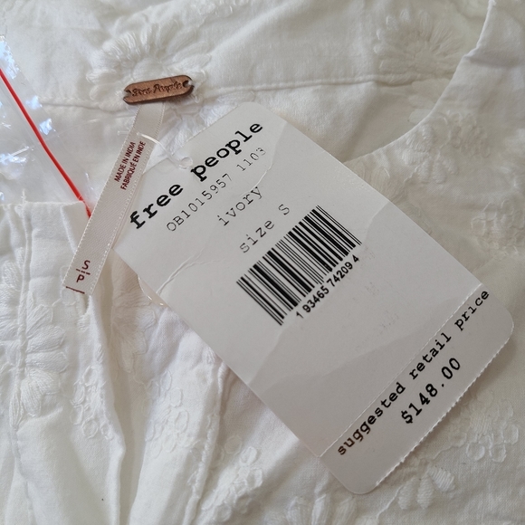 FREE PEOPLE White Embroidered Capri Jumpsuit - Picture 4 of 5